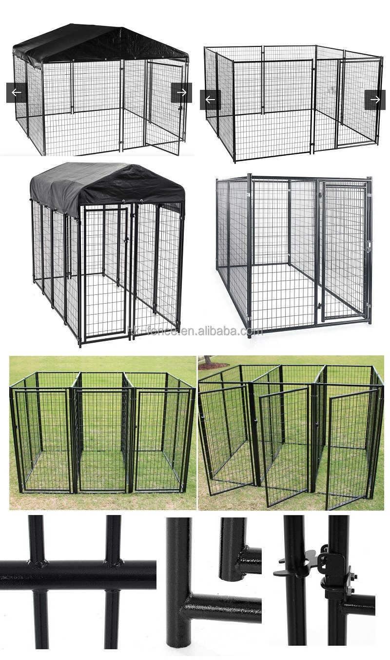 Factory trade assurance classic lowes 10x10x6 foot dog run kennel design / cheap large outdoor galvanized dogs houses for sale