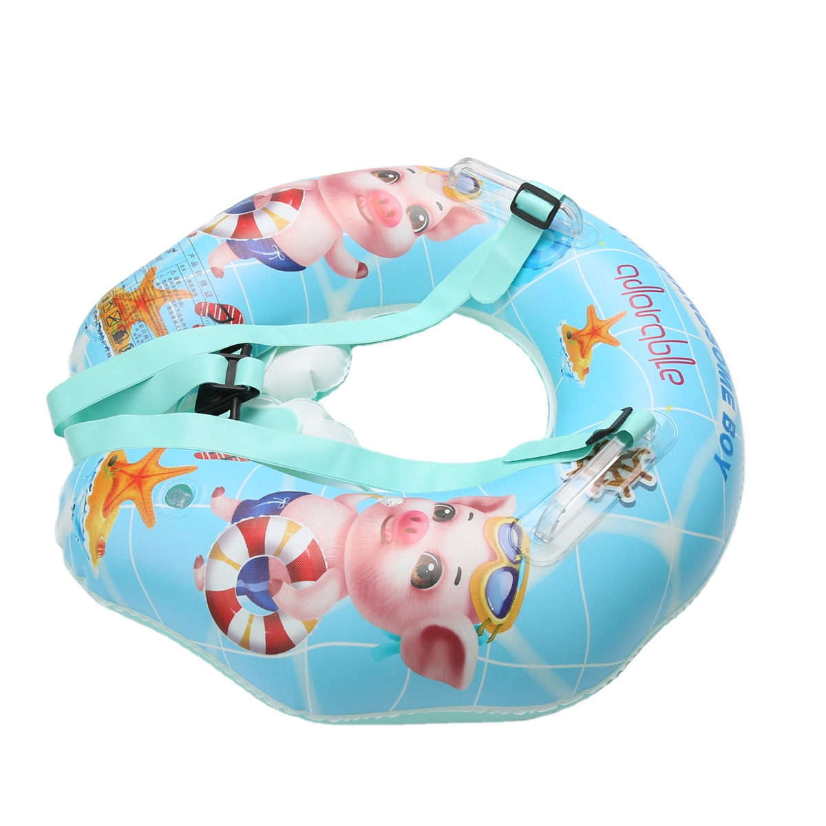 Hot-selling cute and environmentally friendly PVC inflatable baby swimming ring floating child seat ring