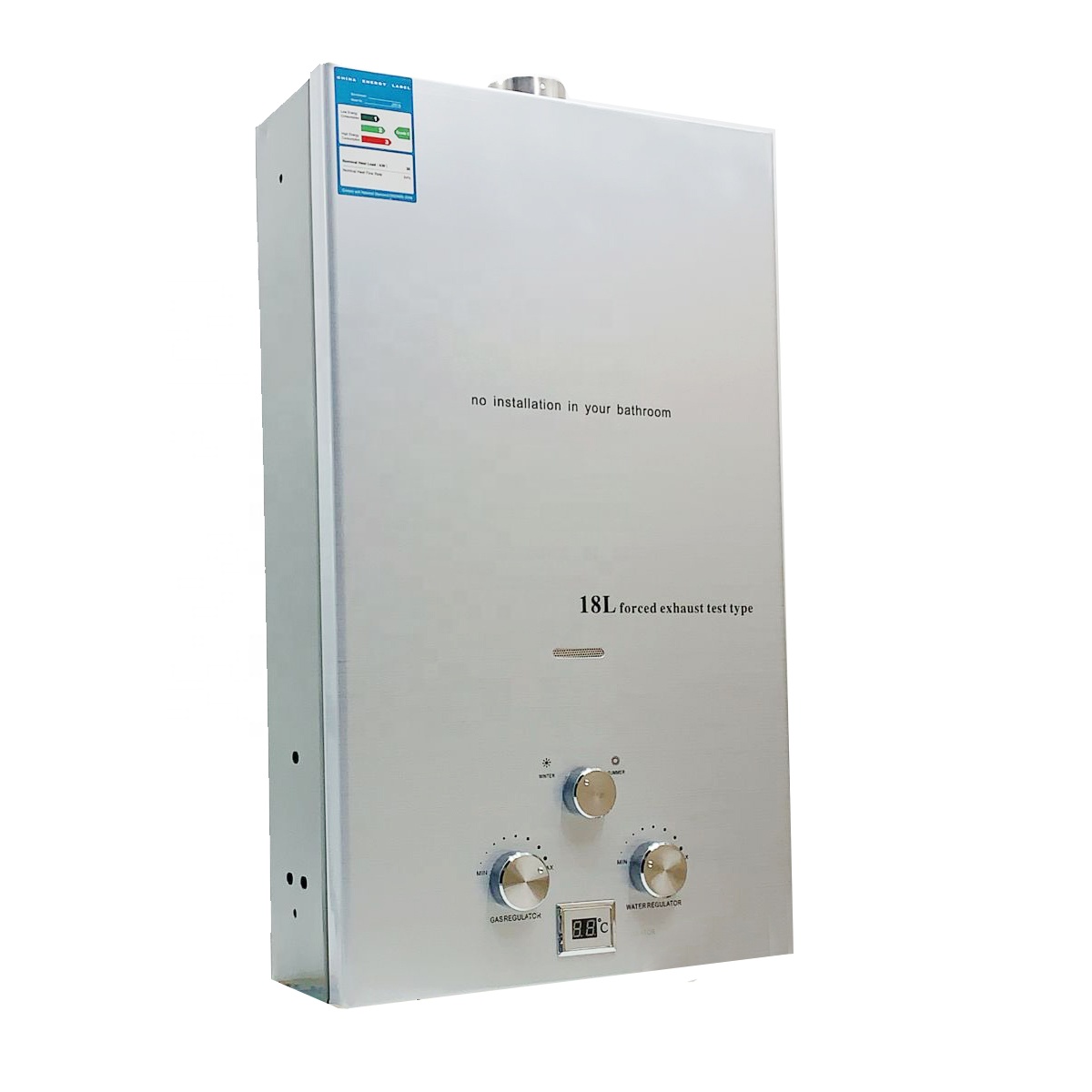 18L Tankless натуральный газовый водонагреватель на открытом воздухе нг мгновенный нагреватель горячей воды + набор для душа