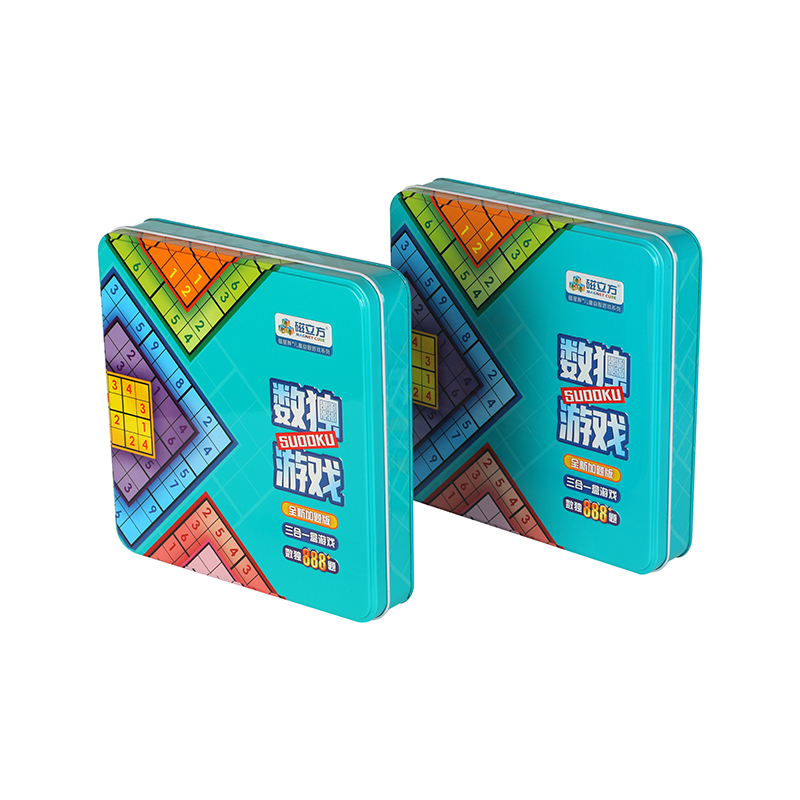 2021 New Kids Toys Education Tin Box Customizable Stationery Tin Box Educational Toy Tin Box for Sudoku