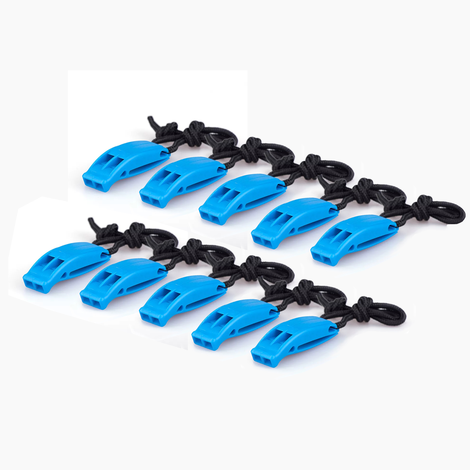 Outdoor Survival 10 Pack Plastic Loud Orange Rescue Floating Emergency whistle For Personal Safety