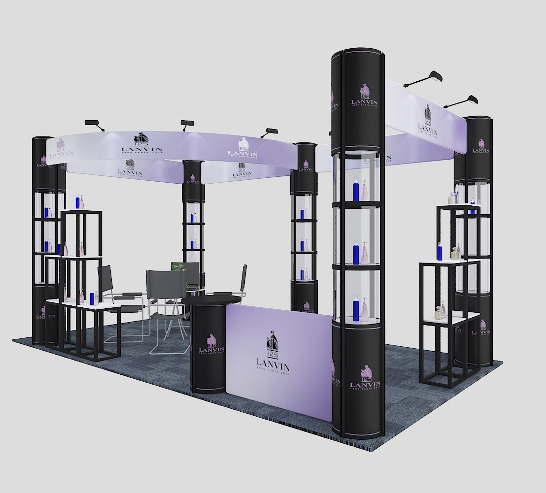 Fashion Design Easy Install Fabric Banner twist tower Exhibition modular trade show booth Display Stands