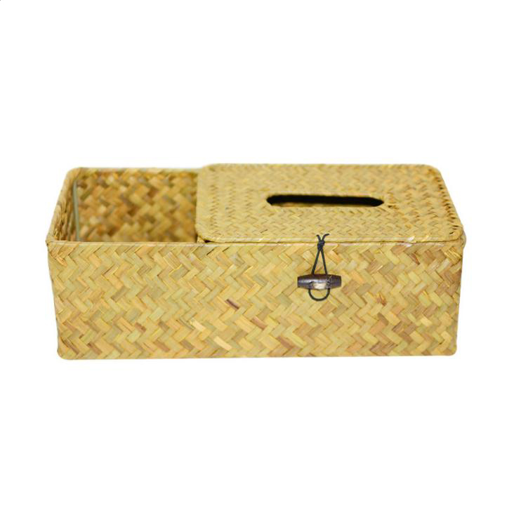 OEM/ODM customised sea grass storage baskets multi function tissue box