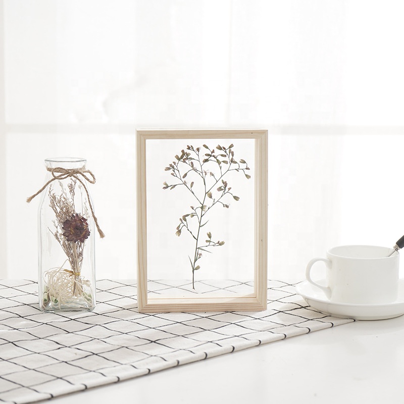 Wholesale Double-Sided Perspex Glass Decorative Wood Photo Frame