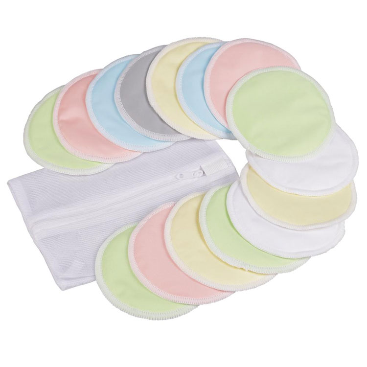 Washable Organic Reusable Nursing Pads With Laundry Bag and Carry Bag