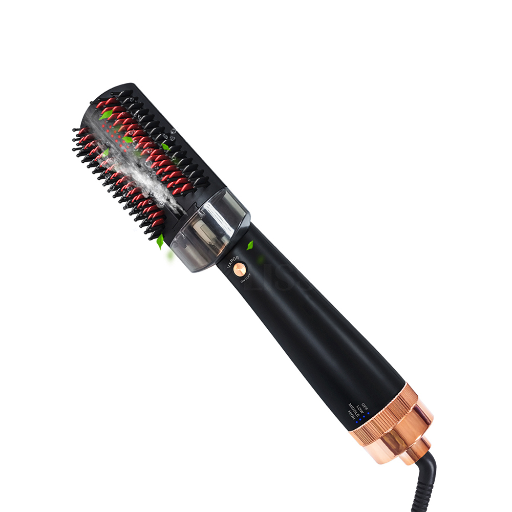 Hot Air Hair Brush Dryer Professional Hair Straightener Styler Hot Air Comb Dropshipping Customized Logo Power