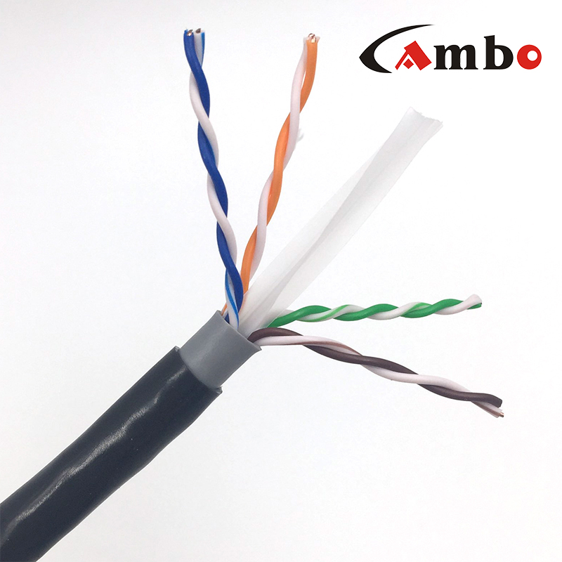 Заводская цена 305 м высокая витая 4 пары Cat 6 UTP Lan наружный кабель Cat6 внешний 1000Ft рулон УФ-стойкий водонепроницаемый