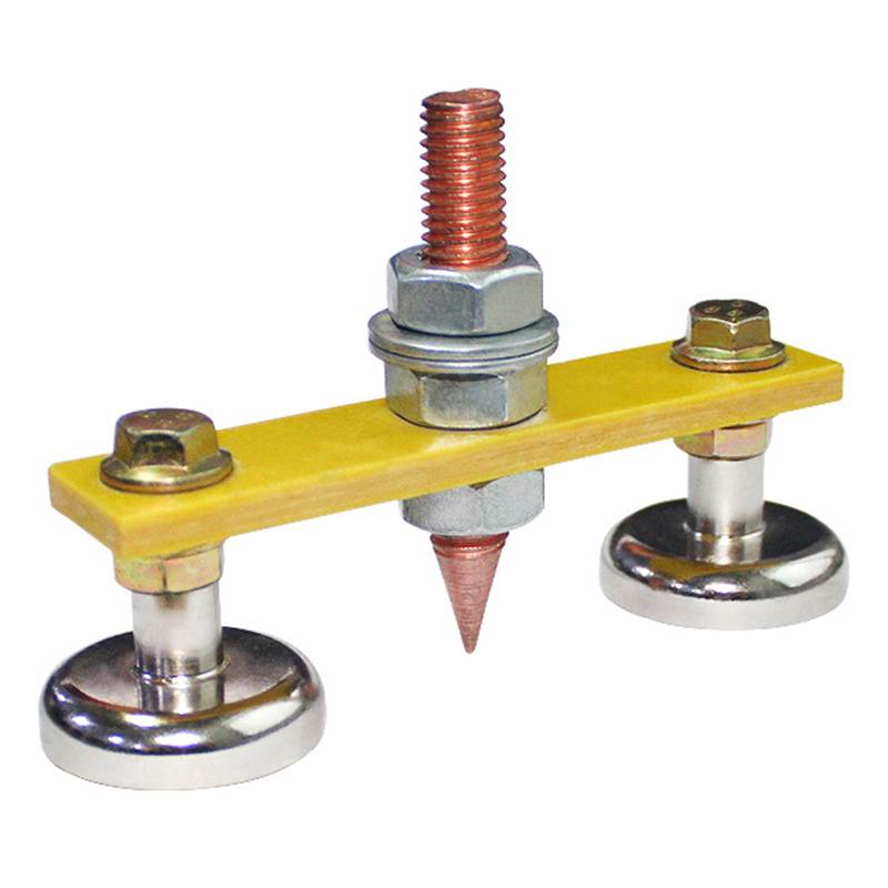 Magnetic Double Head Welding Ground Clamp Small Magnetic Welding Clamp Ground Holder Electromagnetic Welding Tools Accessories