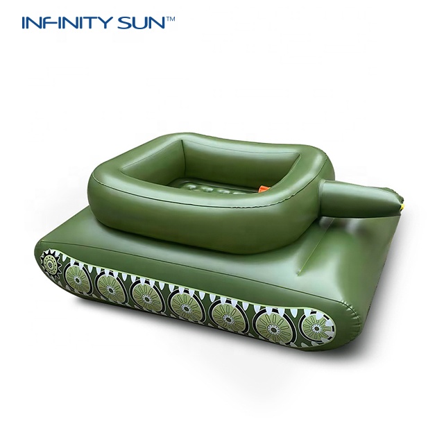 New Design Floating Inflatable Pool Tank Float Pvc Water Inflatable Tank Funny Water Games Inflatable Tank Floats With Gun