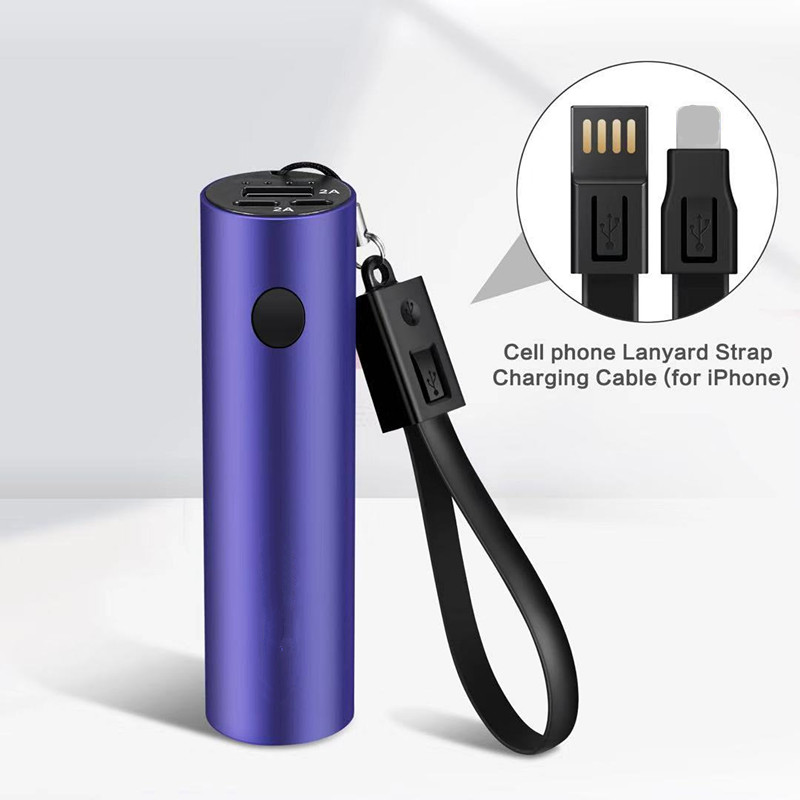 2019 красочный патент usb брелок мини внешний аккумулятор с usb кабелем powerbank для мобильных телефонов