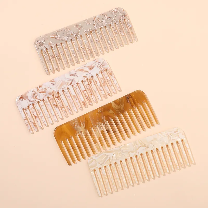 Factory Direct Sale Wholesale and Customization Hair Comb Hair Care Hairdressing Tools Wide Tooth Comb Plastic Customized Shape