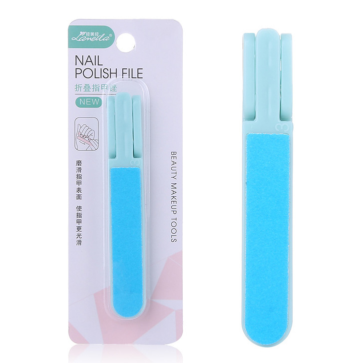 Lameila smooth folding manicure files reusable custom logo printed private label personalised nail file 3089