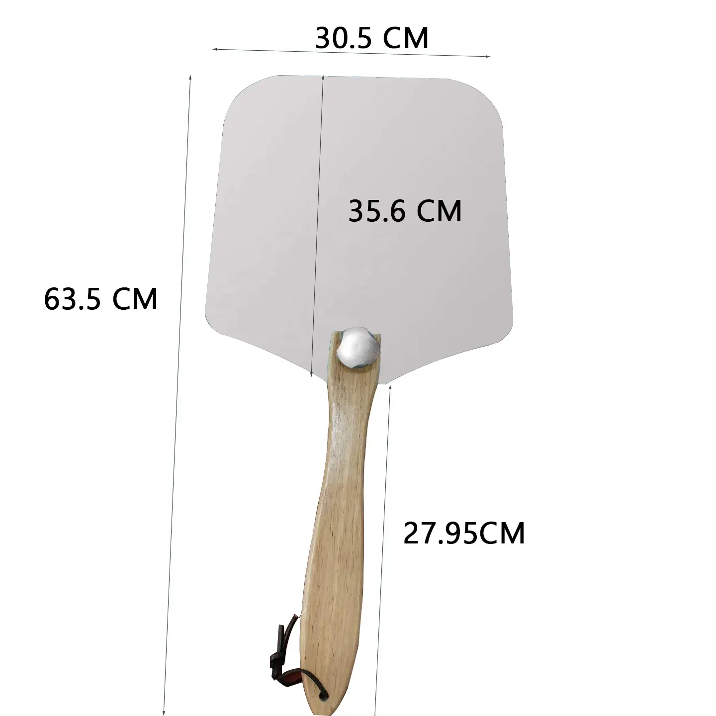 Aluminum Pizza Shovel 12*14 Inch Oven Square Pizza Peel Wooden Handle Aluminum Pizza Shovel With 14 Inch Stainless Steel Pizza Cutter Set