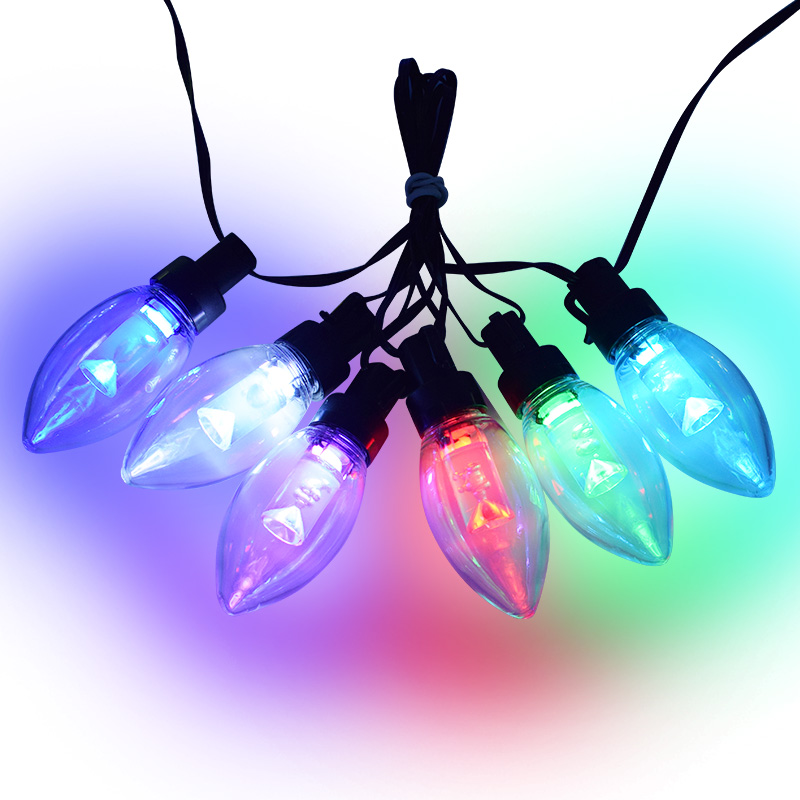 Outdoor Indoor String Lights 10m Fairy Patio Light Multi Color Smart LED Bulbs with BLE APP Control Dimmable for Holiday Wedding