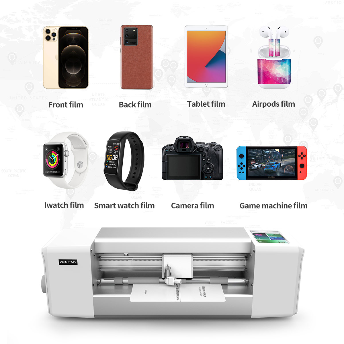 Custom Logo Tpu Hydrogel Film Cut Plotter Machine Intelligent Mobile Phone Screen Protector Film Cutting Machine For Iphone 13
