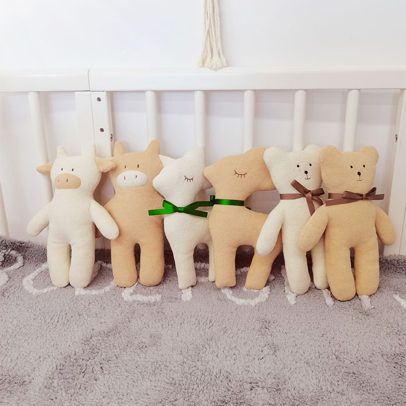 Creative calf bear deer sleep companion animal doll soft sleeping custom baby plush toys