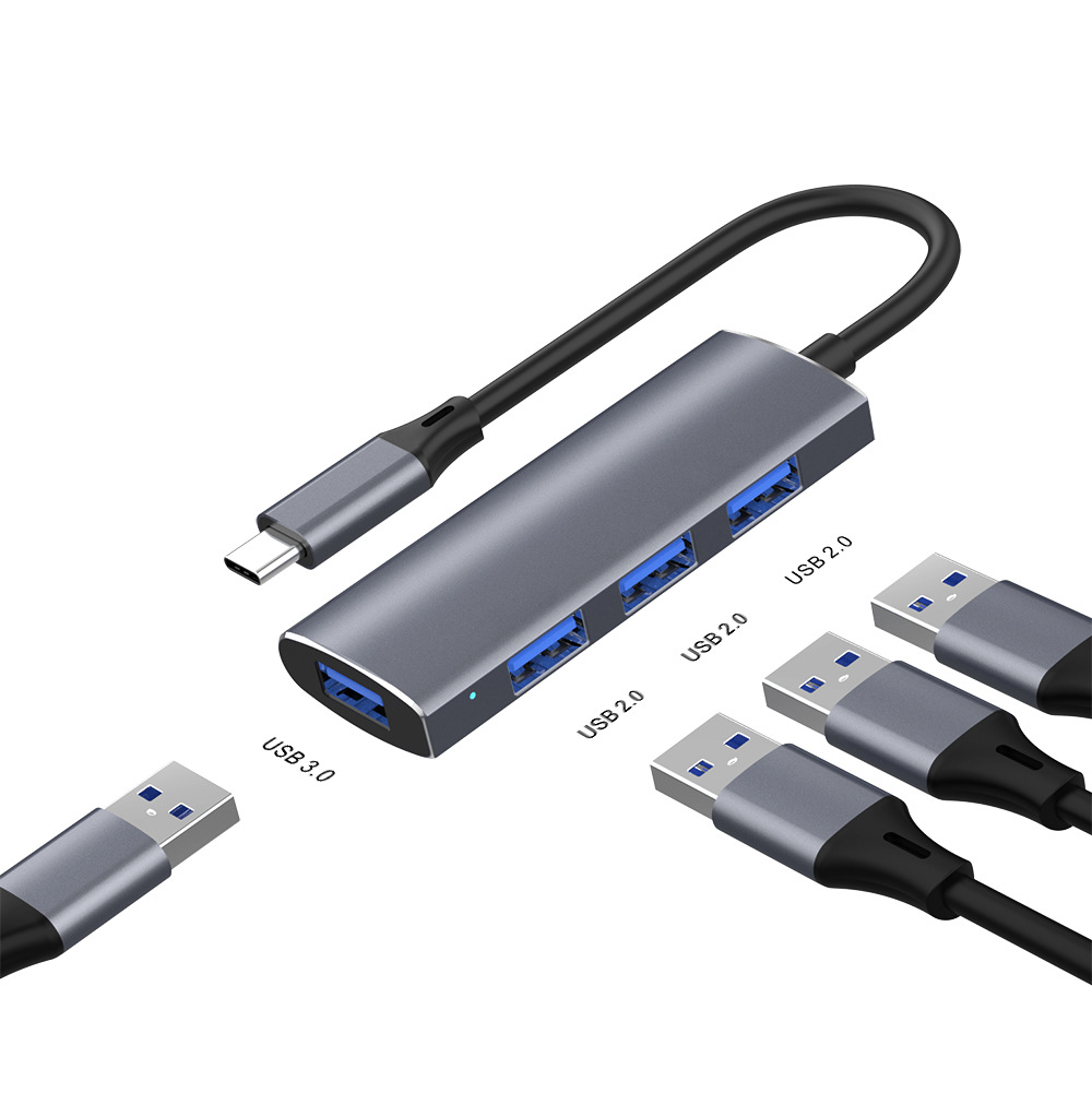 4 в 1 USB-концентратор док-станция для клавиатуры принтера камеры OTG адаптер Type c USB-накопитель концентратор 3,0