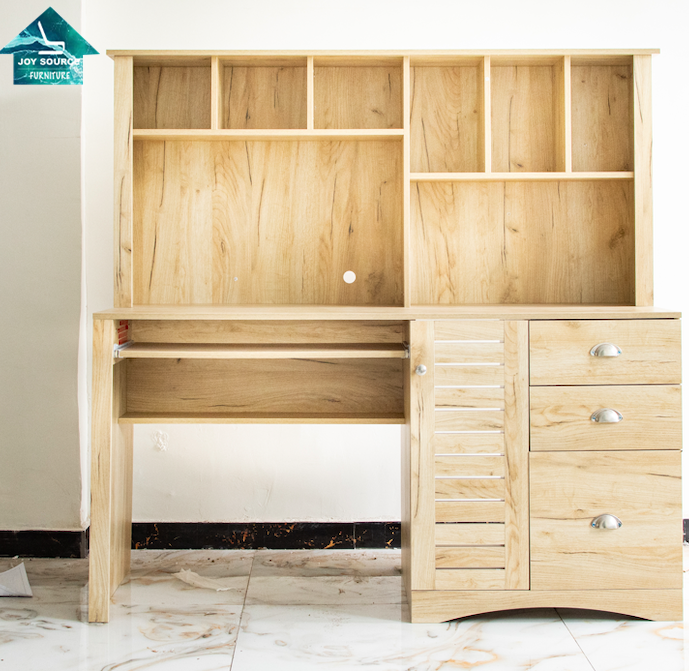 Multi-Function Computer Desk Home Office Workstation with multi-layers Shelf and Drawers