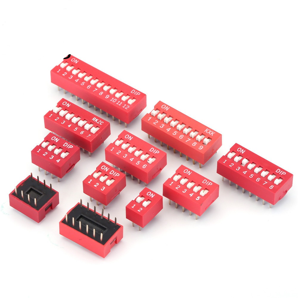 DPL09 RGT 9Pin SPST нажимной выключатель электронный красный DIP переключатель