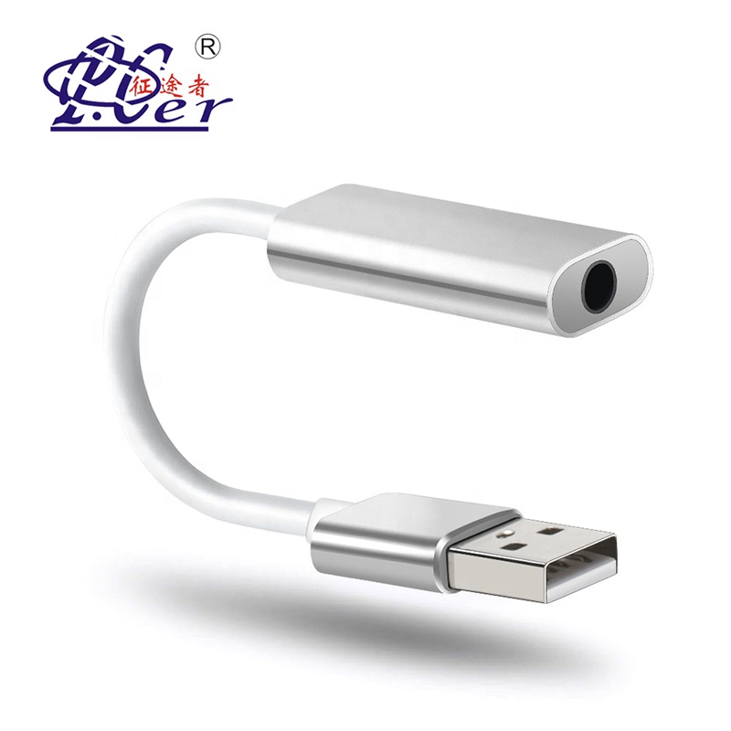 Завод оптом продавает USB внешняя звуковая карта адаптер с 3,5 мм Джек аудио гарнитуры микрофон для портативных ПК