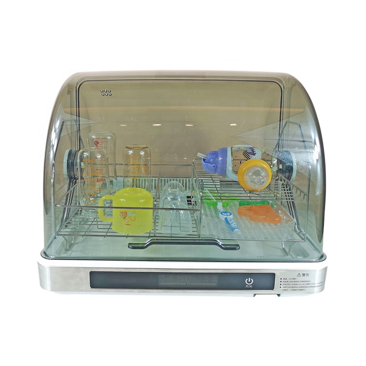 Newest double layer hot towel warmer plastic bottle uv disinfection cabinet electric dish sterilizer