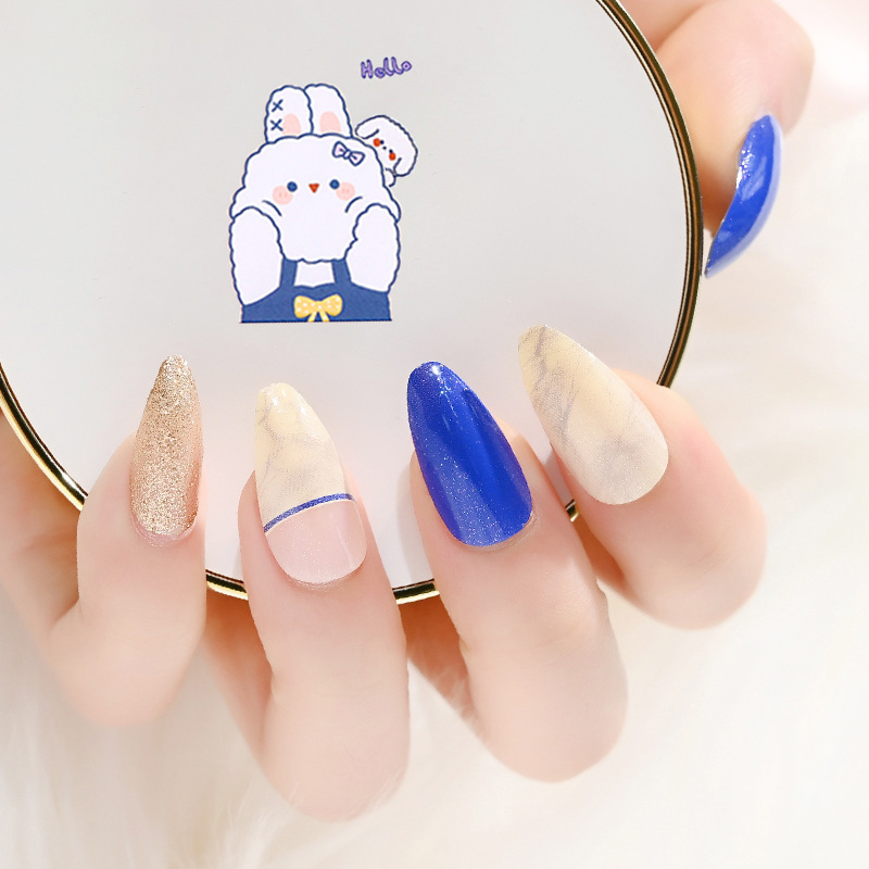 Custom New Products Beauty Water Drop Detachable Wearable Press On Nails Art