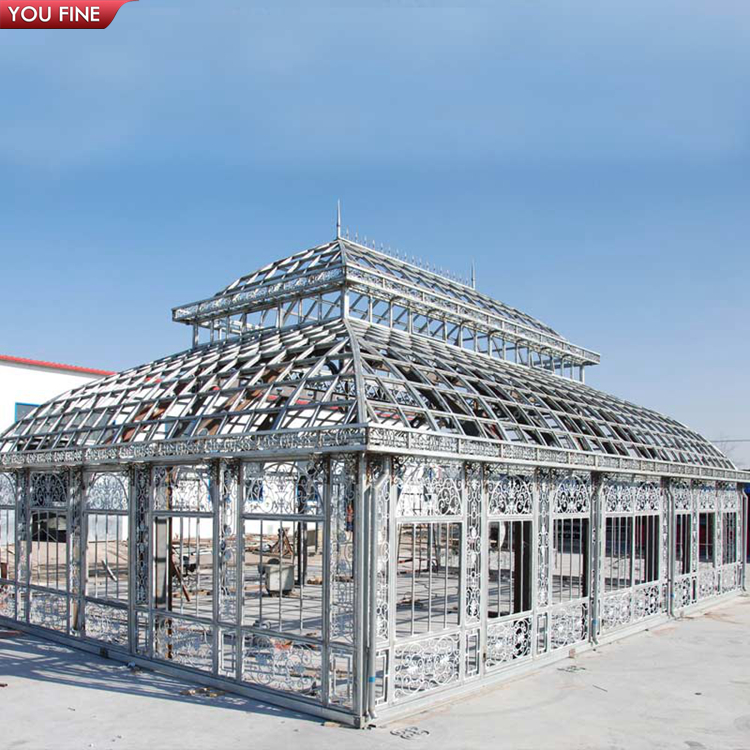 Outdoor Decorative Large Garden Iron Frame Gazebo Wrought Iron Pavilion