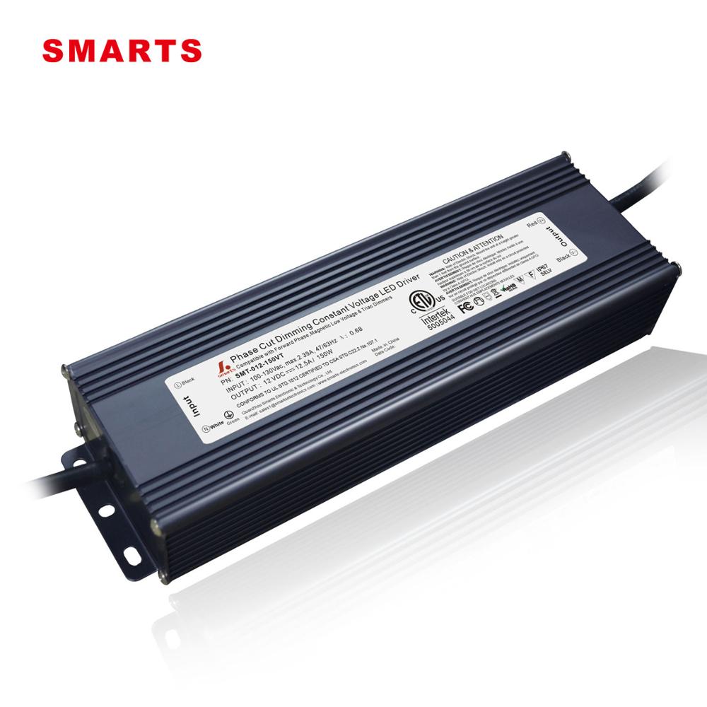 Водонепроницаемый ip67 110 V AC DC 12 V 24 V 150 W 200 w Симисторные затемнения Светодиодное освещение драйвер с ETL