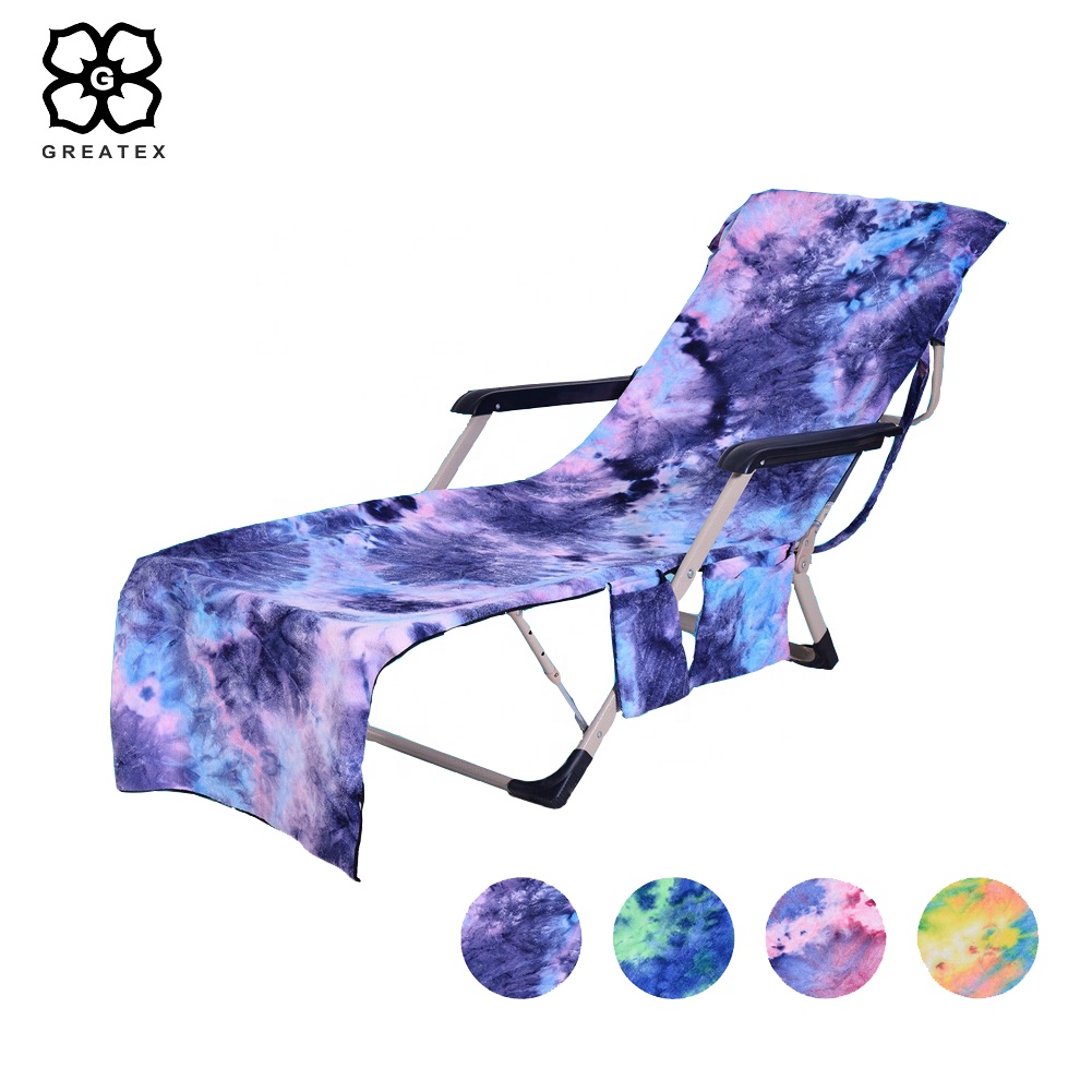 New arrival 100% polyester microfibertie dyed beach towel cover chair