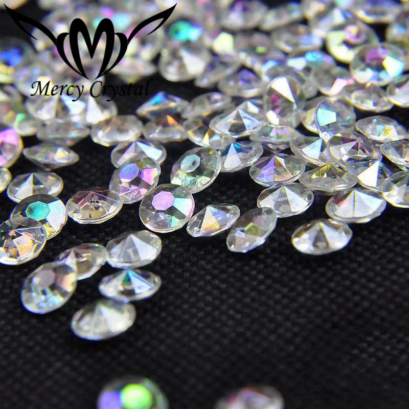8mm 2000pcs AB Color Crystal Acrylic Wedding Supply Diamond for Party Decor Table Confetti