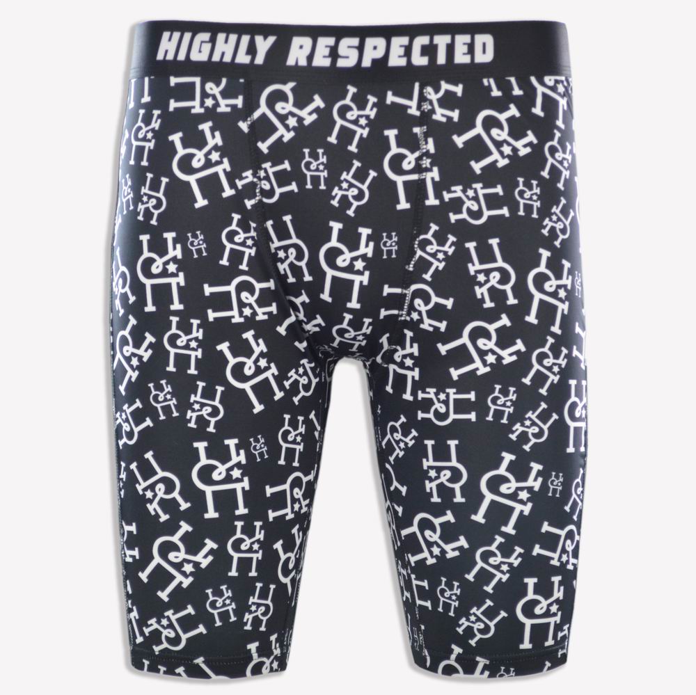Allover Print Logo Custom Design Polyester Underwear Men Boxer Shorts Supplier