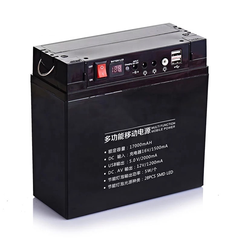 OEM ODM DC 12 В многофункциональный мобильный аккумулятор 17000 мАч для наружного аварийного зарядного устройства, зарядное устройство для кемпинга