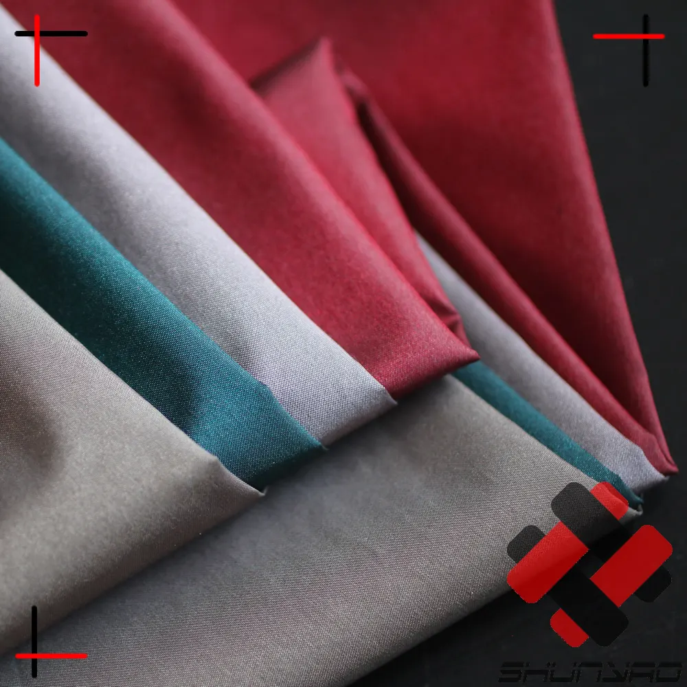 2 Tone Polyester Nylon Shiny Look Glitter Fabric For Jacket