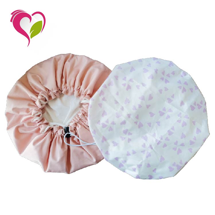 Private Label Circle Shape Bonnets And Satin Hair Wraps Reusable Polyester Hair Bonnets Sleeping Hat Women Satin