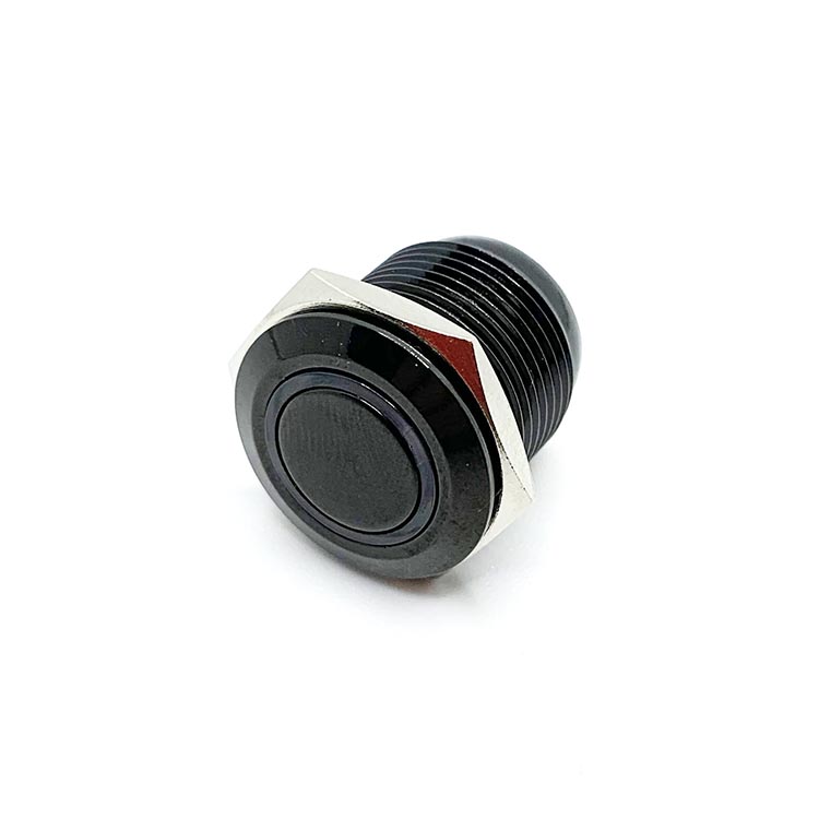 Black Aluminum Oxidation 16MM 4 Pin Welding Terminal 24 volt Push Button Switch