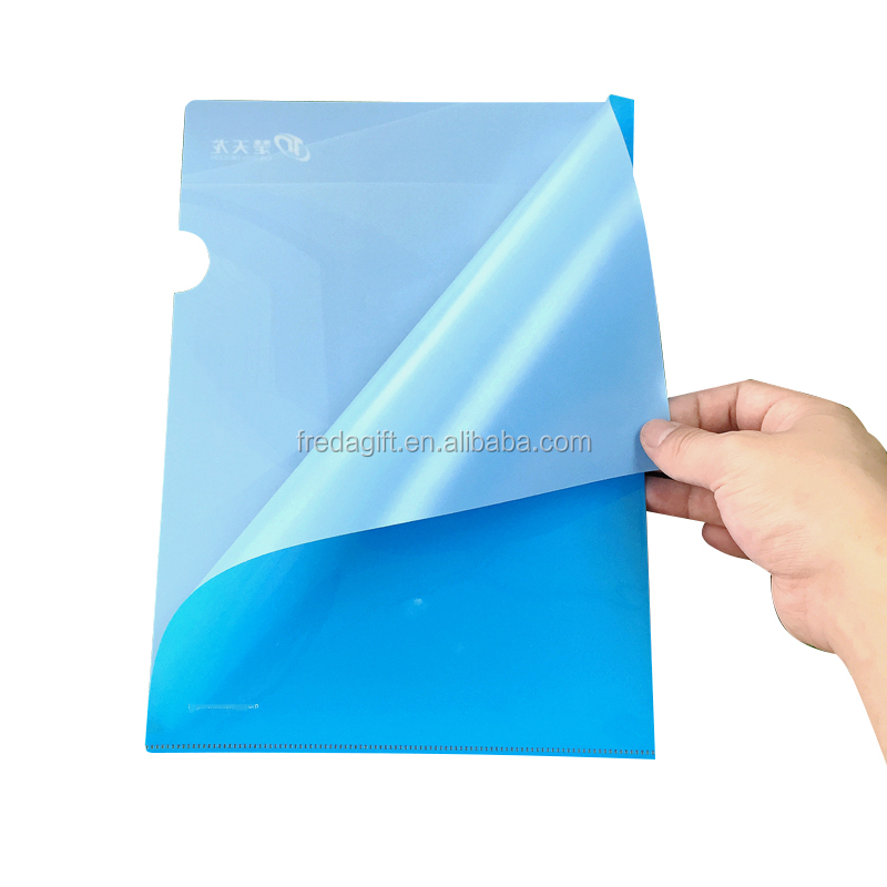 Promotional PP document holder size A4 /A5 L shape plastic folder