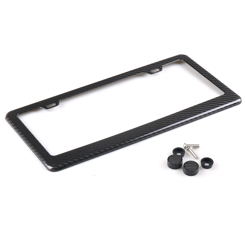 Warehouse Car Modified Real Carbon Fiber License Plate Frame Plate fit For United States Canada Cars