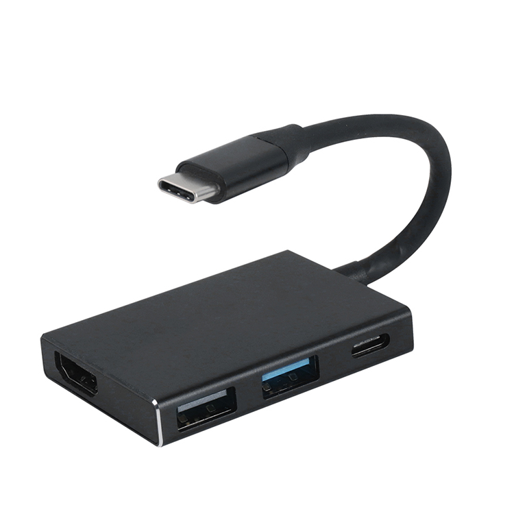 2020 amazon горячие продажи USB3.0 4 в 1 высокая скорость разветвитель Тип c концентратор Алюминиевый сплав Док-станция USB 3,0 Тип C адаптер для ноутбука
