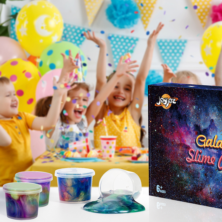 Joyjoz Galaxy 24 шт. набор для вечеринки не липкий мягкий слайм для снятия стресса игрушки для детей
