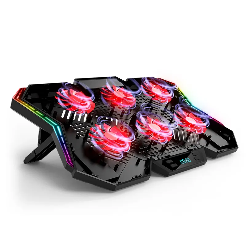 new gaming RGB laptop cooling pad 6 fans cooler stand for laptop