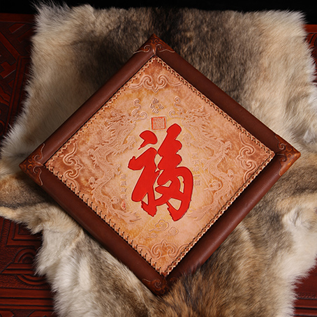 Leather carving handicraft