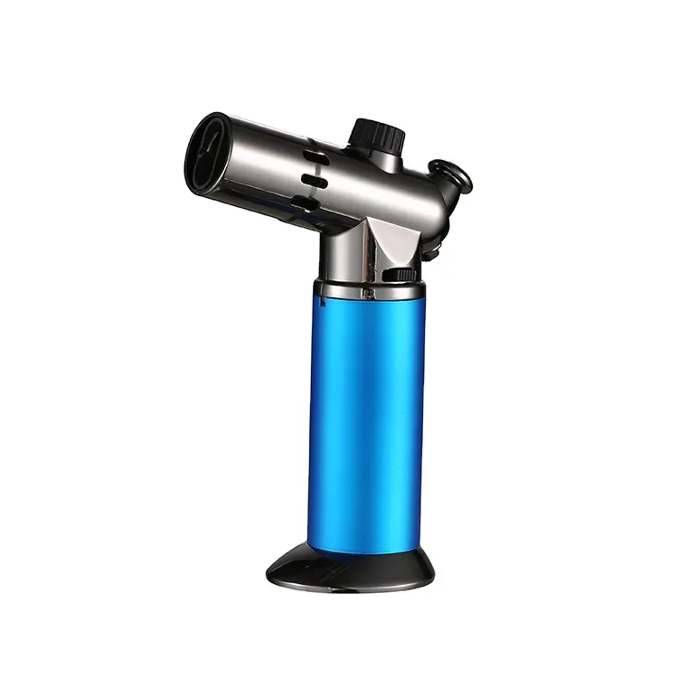 Refillable Blow Kitchen Butane Culinary Cigar Gas Torch Metal encendedores Custom Torch Lighter