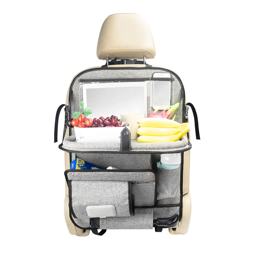 Protector Storage Portable Polyester Car Organizer Backseat Kids car back seat organizer with tray