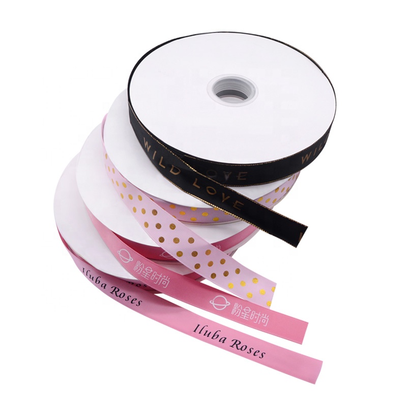 FORTE High Quality Hot Thermoset Printed Double Faced Custom Satin Wire Ribbon