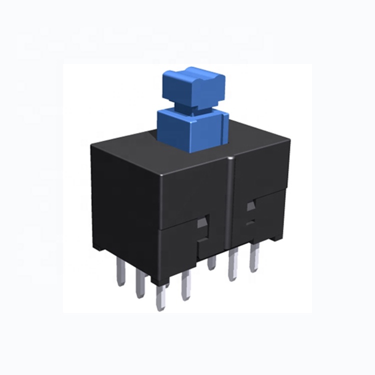 8.5*13 self lock non lock dip 4c-2p 12 pin push button switch
