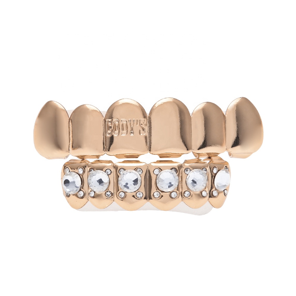 Shining 16k Gold Make In China Miami Hip Hop Brass Customize Mouth Grillz