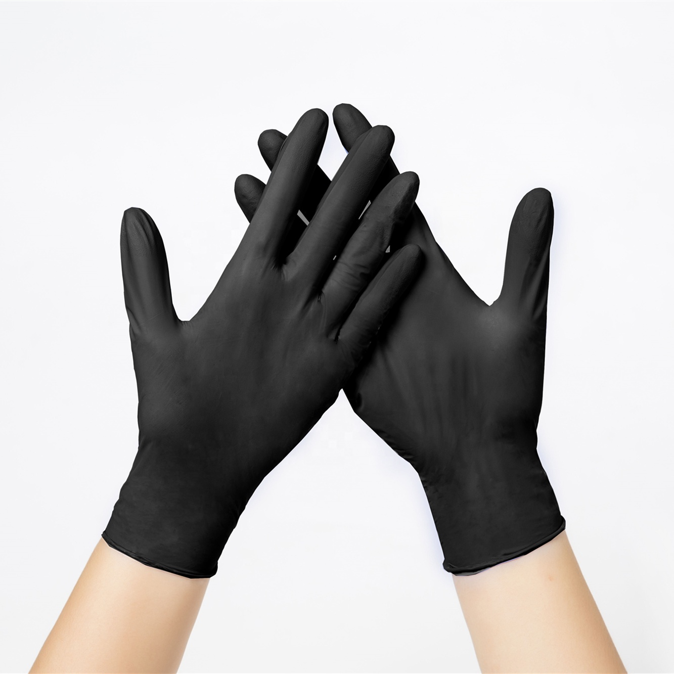 Nitrile disposable gloves black