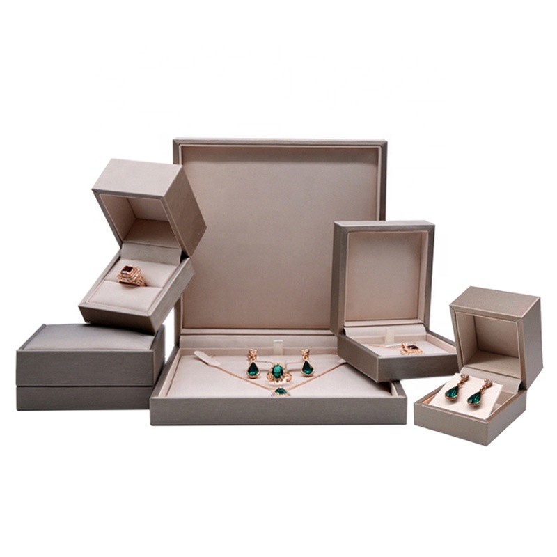 FORTE hot sale custom jewelry boxes set gold PU leather 'jewlery' bangle Box ring bracelet earring jewelry box with logo