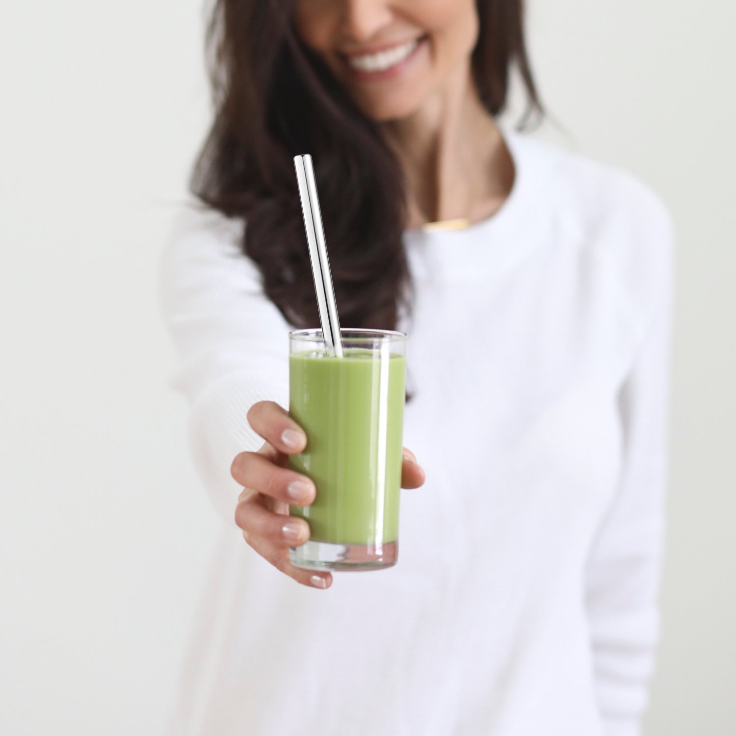 Angle Tips Reusable Boba Straws Metal Eco-friendly Drinking Straw Set Bubble Tea Straw For Milkshakes