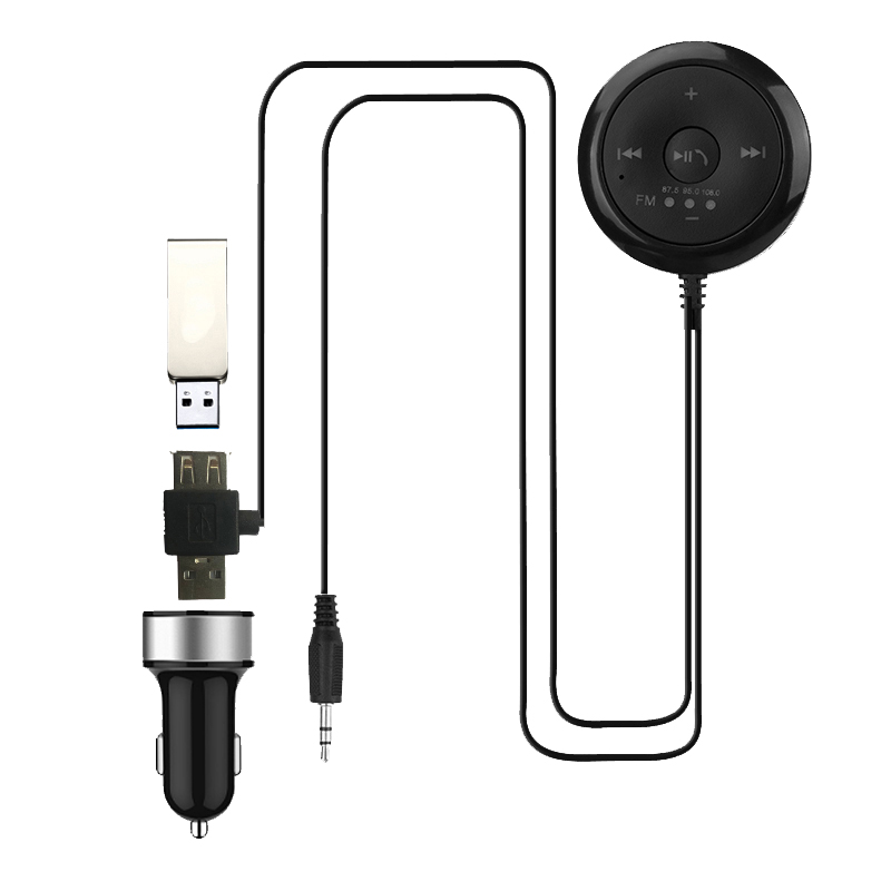 Автомобильный Bluetooth аудио AUX и USB беспроводной приемник с микрофоном